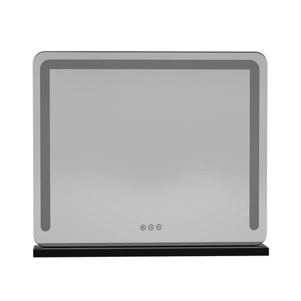 Embellir Makeup Mirror 60x50cm Hollywood Vanity with LED Light Tabletop Black Health & Beauty Kings Warehouse 