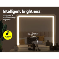 Embellir Makeup Mirror 60x50cm Hollywood Vanity with LED Light Tabletop White Home & Garden Kings Warehouse 
