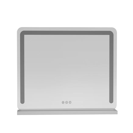 Embellir Makeup Mirror 60x50cm Hollywood Vanity with LED Light Tabletop White Home & Garden Kings Warehouse 