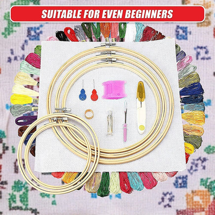 Embroidery Starter Kit Cross Stitch Kit DIY Hand Craft Stitch 50 Colour Kit Baby & Kids Kings Warehouse 