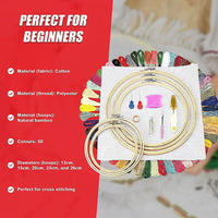 Embroidery Starter Kit Cross Stitch Kit DIY Hand Craft Stitch 50 Colour Kit Baby & Kids Kings Warehouse 