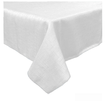 Emporio Slub Table Cloth White 180 cm Round Home & Garden Kings Warehouse 
