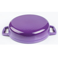 Enameled Cast Iron Cookware Casserole Braiser Pan, Round CastIron Skillet lid for Oven Kings Warehouse 