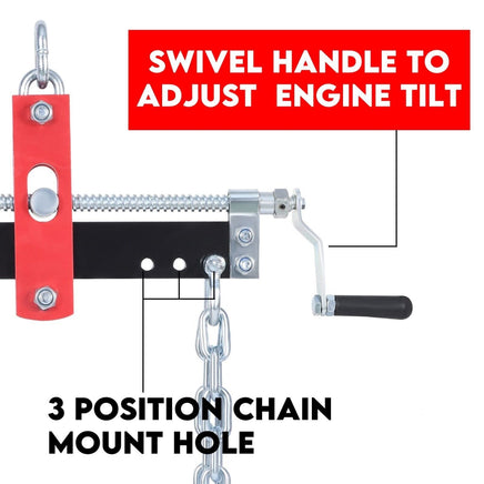 Engine Leveler Balancer 907kg Load Shop Crane Hoist Chain Lift Loading Leveller Auto Accessories Kings Warehouse 