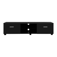 Entertainment Unit TV Cabinet 140cm Black Jim Furniture Kings Warehouse 