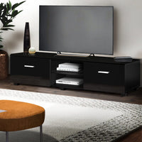 Entertainment Unit TV Cabinet 140cm Black Jim Furniture Kings Warehouse 