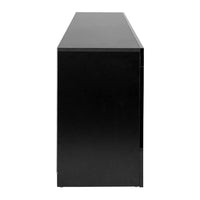 Entertainment Unit TV Cabinet LED 160cm Black Bobi Furniture Kings Warehouse 