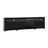 Entertainment Unit TV Cabinet LED 180cm Black Bobi