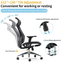 Ergonomic office chair Breathable High-Back Mesh Adjustable Lumbar Support 3D Armrests Tilt Function 360° Rotating Wheels Furniture Kings Warehouse 