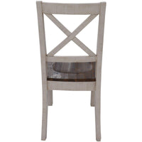 Erica X-Back Dining Chair Set of 2 Solid Acacia Timber Wood Hampton Brown White dining Kings Warehouse 