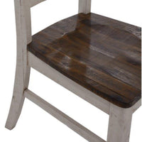 Erica X-Back Dining Chair Set of 2 Solid Acacia Timber Wood Hampton Brown White dining Kings Warehouse 