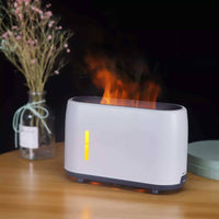 Essential Oil Aroma Diffuser and Remote - White 240ml Flame Fire Style Air Humidifier Kings Warehouse 