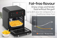 EUROCHEF 16L Air Fryer Electric Digital Airfryer Rotisserie Dry Large Big Cooker Appliances Kings Warehouse 