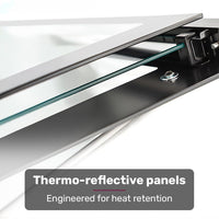 EuroChef 60cm Stainless Built-in 70L Grill 8 Function Fan Forced Electric Wall Oven Appliances Kings Warehouse 