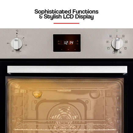 EuroChef 80L Oven Fan Forced Wall Built in Electric Stainless Steel Appliances Kings Warehouse 