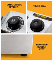 EuroChef Commercial Electric Deep Fryer Frying Basket Chip Cooker Fry Scoop Appliances Kings Warehouse 