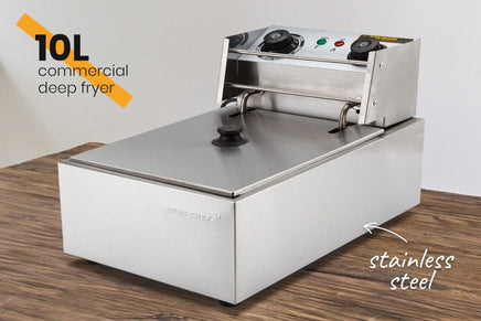 EuroChef Commercial Electric Deep Fryer Frying Basket Chip Cooker Fry Scoop Appliances Kings Warehouse 