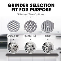 EUROCHEF Electric Meat Grinder, Stainless Steel Mincer Sausage Filler Kibbe Maker, Red Appliances Kings Warehouse 