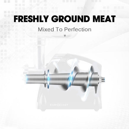 EUROCHEF Electric Meat Grinder, Stainless Steel Mincer Sausage Filler Kibbe Maker, Red Appliances Kings Warehouse 