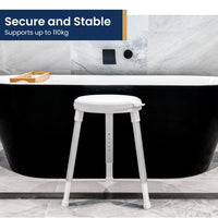 Evekare Deluxe Height-adjustable Rotating Bathroom Stool Kings Warehouse 