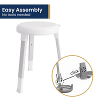 Evekare Deluxe Height-adjustable Rotating Bathroom Stool Kings Warehouse 