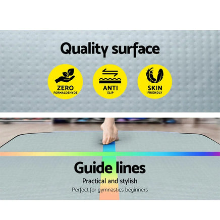 Everfit 4X1M Air Track Inflatable Tumbling Mat Gymnastics Yoga Mat Sports & Fitness Kings Warehouse 