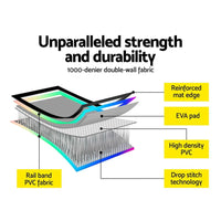 Everfit 4X1M Air Track Inflatable Tumbling Mat Gymnastics Yoga Mat Sports & Fitness Kings Warehouse 