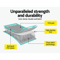 Everfit GoFun 4X1M Inflatable Air Track Mat Tumbling Floor Home Gymnastics Green Sports & Fitness Kings Warehouse 