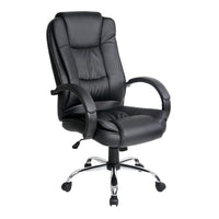 Executive Office Chair Leather Tilt Black Furniture Kings Warehouse 