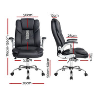 Executive Office Chair Leather Tilt Black Furniture Kings Warehouse 