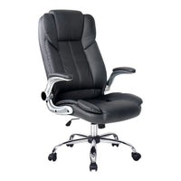 Executive Office Chair Leather Tilt Black Furniture Kings Warehouse 