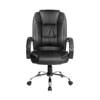 Executive Office Chair Leather Tilt Black Furniture Kings Warehouse 