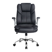 Executive Office Chair Leather Tilt Black Furniture Kings Warehouse 