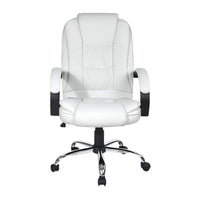 Executive Office Chair Leather Tilt White Furniture Kings Warehouse 