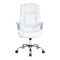 Executive Office Chair Leather Tilt White Furniture Kings Warehouse 