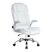 Executive Office Chair Leather Tilt White Furniture Kings Warehouse 