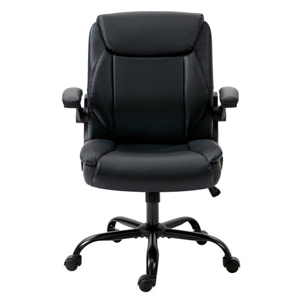 Executive Office Chair Mid Back Black Furniture Kings Warehouse 