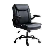 Executive Office Chair Mid Back Black Furniture Kings Warehouse 