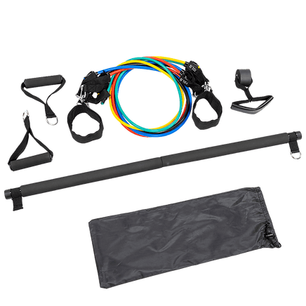 Exercise Pilates Bar Kit Resistance Bands Yoga Fitness Stretch Workout Gym Sports & Fitness Kings Warehouse 