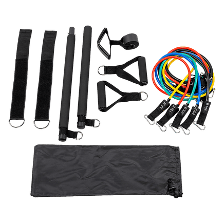 Exercise Pilates Bar Kit Resistance Bands Yoga Fitness Stretch Workout Gym Sports & Fitness Kings Warehouse 