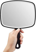 Extra Large Black Handheld Mirror with Handle (24 x 16 cm) Kings Warehouse 