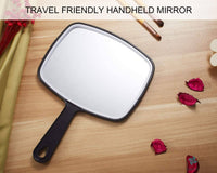 Extra Large Black Handheld Mirror with Handle (24 x 16 cm) Kings Warehouse 