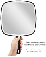 Extra Large Black Handheld Mirror with Handle (31,5 x 23 cm) Kings Warehouse 