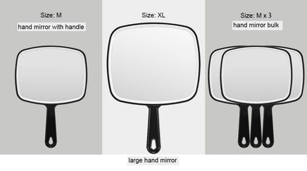 Extra Large Black Handheld Mirror with Handle (31,5 x 23 cm) Kings Warehouse 