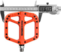 Extra Large MTB Flat Pedal Orange Nylon Composite 208g Stud Pin Grips ORANGE Rockbros Sports & Fitness Kings Warehouse 