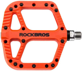 Extra Large MTB Flat Pedal Orange Nylon Composite 208g Stud Pin Grips ORANGE Rockbros Sports & Fitness Kings Warehouse 