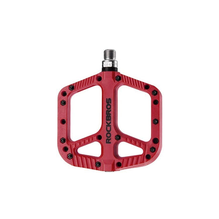 Extra Large MTB Flat Pedal Orange Nylon Composite 208g Stud Pin Grips RED Rockbros Kings Warehouse 