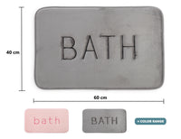 Extra Thick Memory Foam & Super Comfort Bath Rug Mat for Bathroom (60 x 40 cm, Grey) Boxing Day Bash Kings Warehouse 