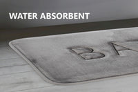 Extra Thick Memory Foam & Super Comfort Bath Rug Mat for Bathroom (60 x 40 cm, Grey) Boxing Day Bash Kings Warehouse 