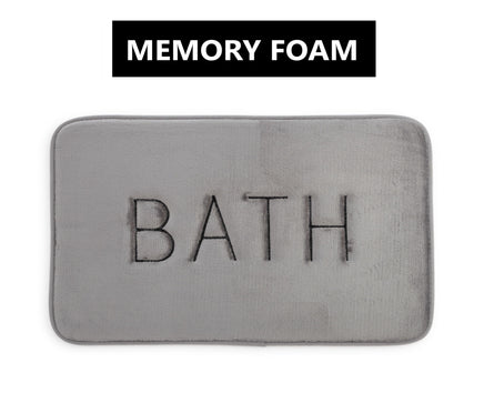 Extra Thick Memory Foam & Super Comfort Bath Rug Mat for Bathroom (60 x 40 cm, Grey) Boxing Day Bash Kings Warehouse 